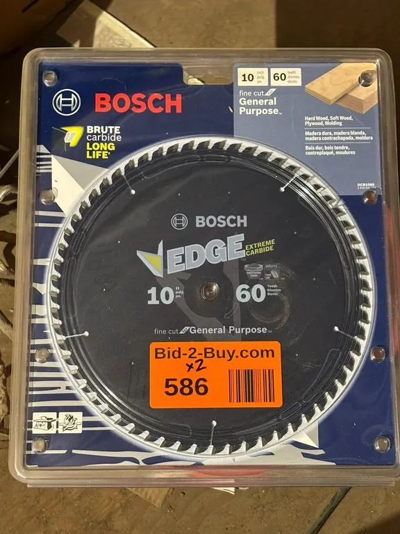 (2) Bosch 10" Carbide Fine Cut General Purposes Blades