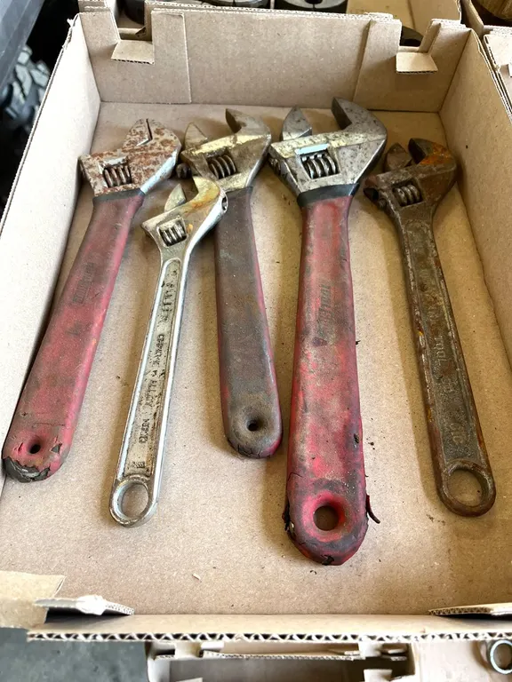 (5) Adjustable Wrenches