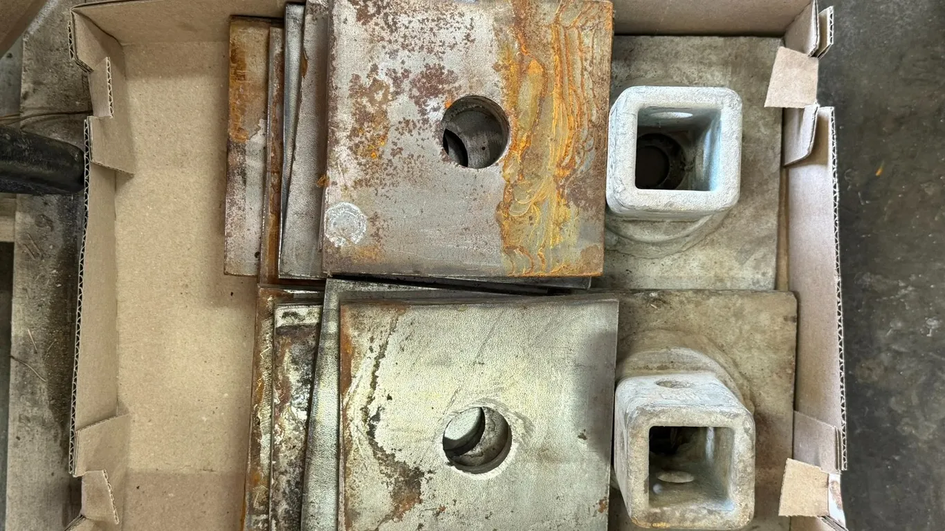 (2) Square Tubing Posts and (12) Square Plate Washers
