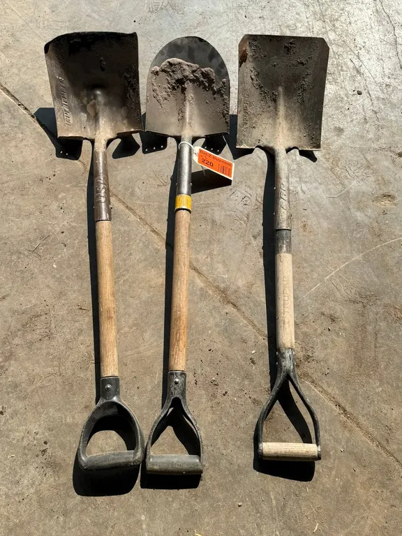 (3) Assorted Shovels