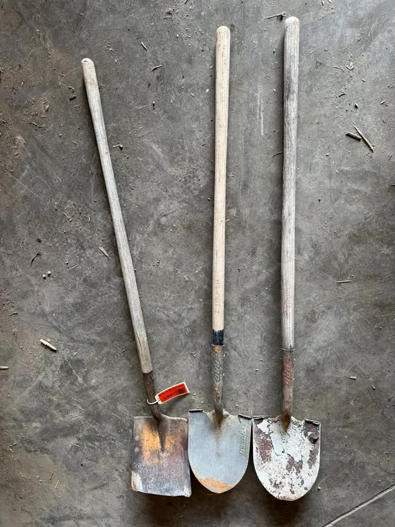 (3) Assorted Shovels