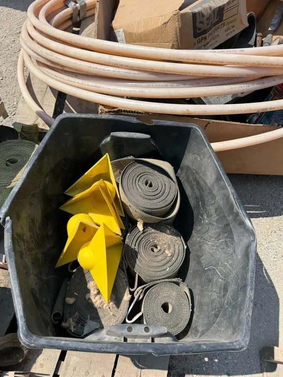 (6) 4" Wide Tie Down straps with (5) Cones