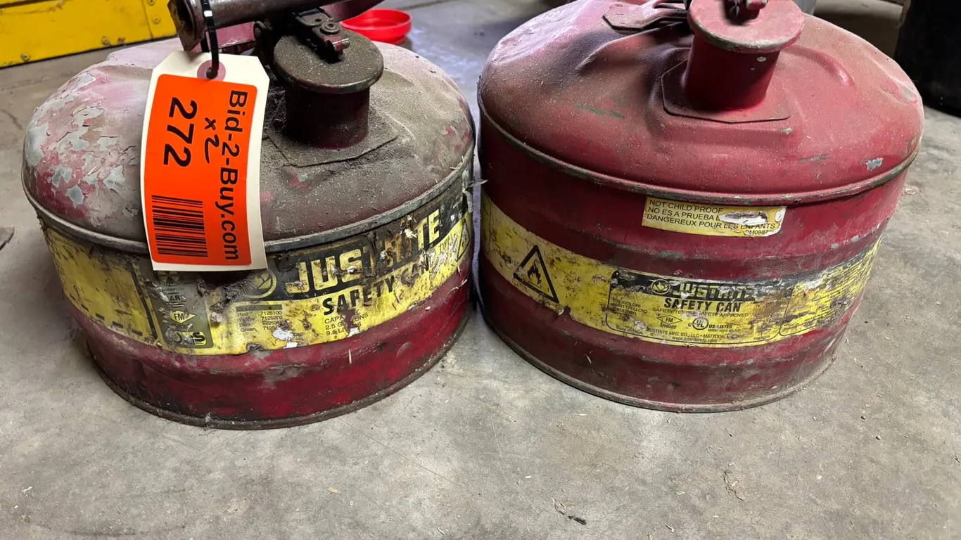 (2) Just-Rite Red Safety Cans