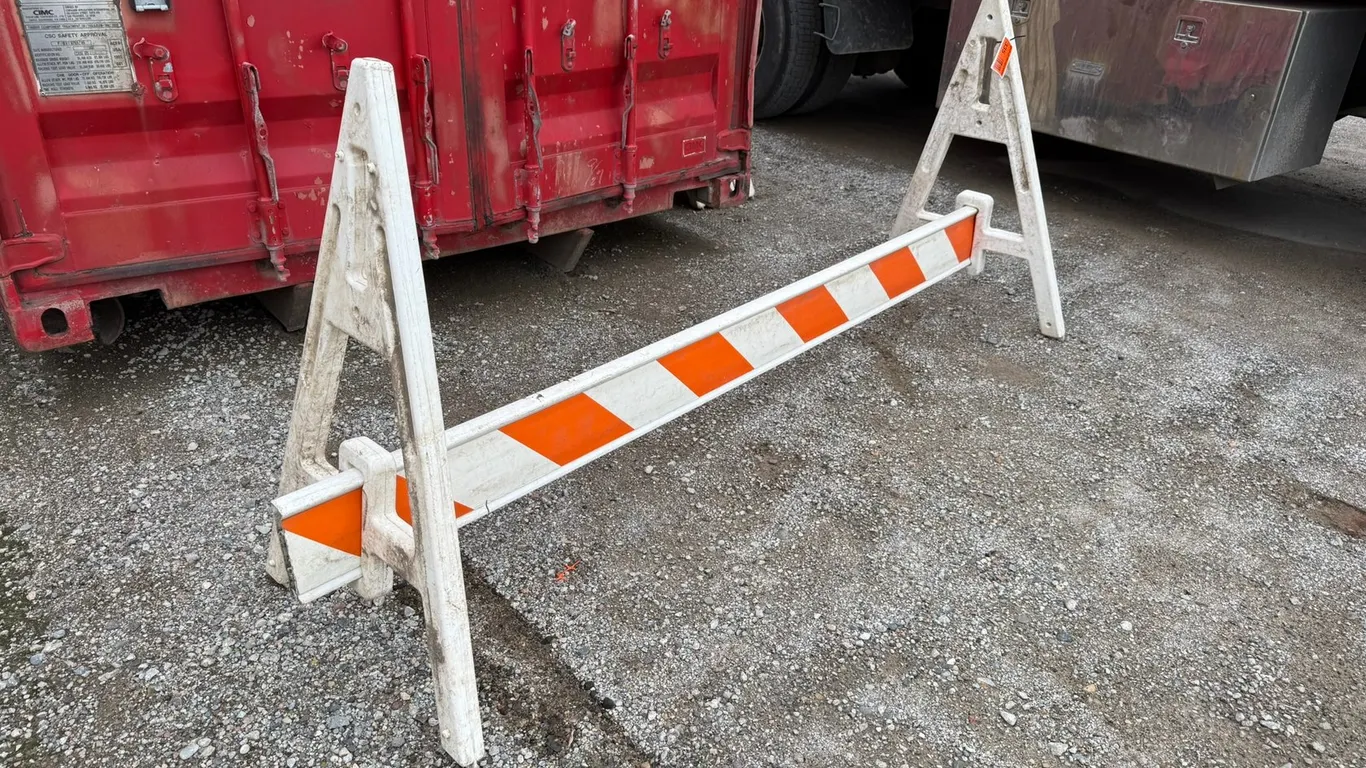 Orange and White Barrier