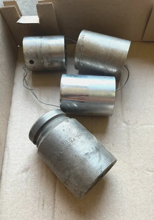 (4) Assorted Metal Sockets