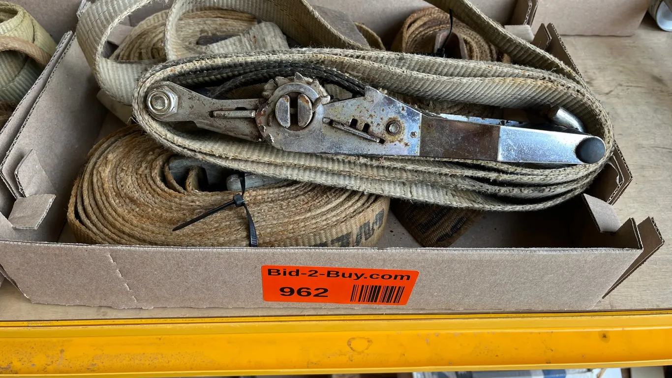 (1) 2" Ratchet Strap and (3) 2" Tie Down Straps