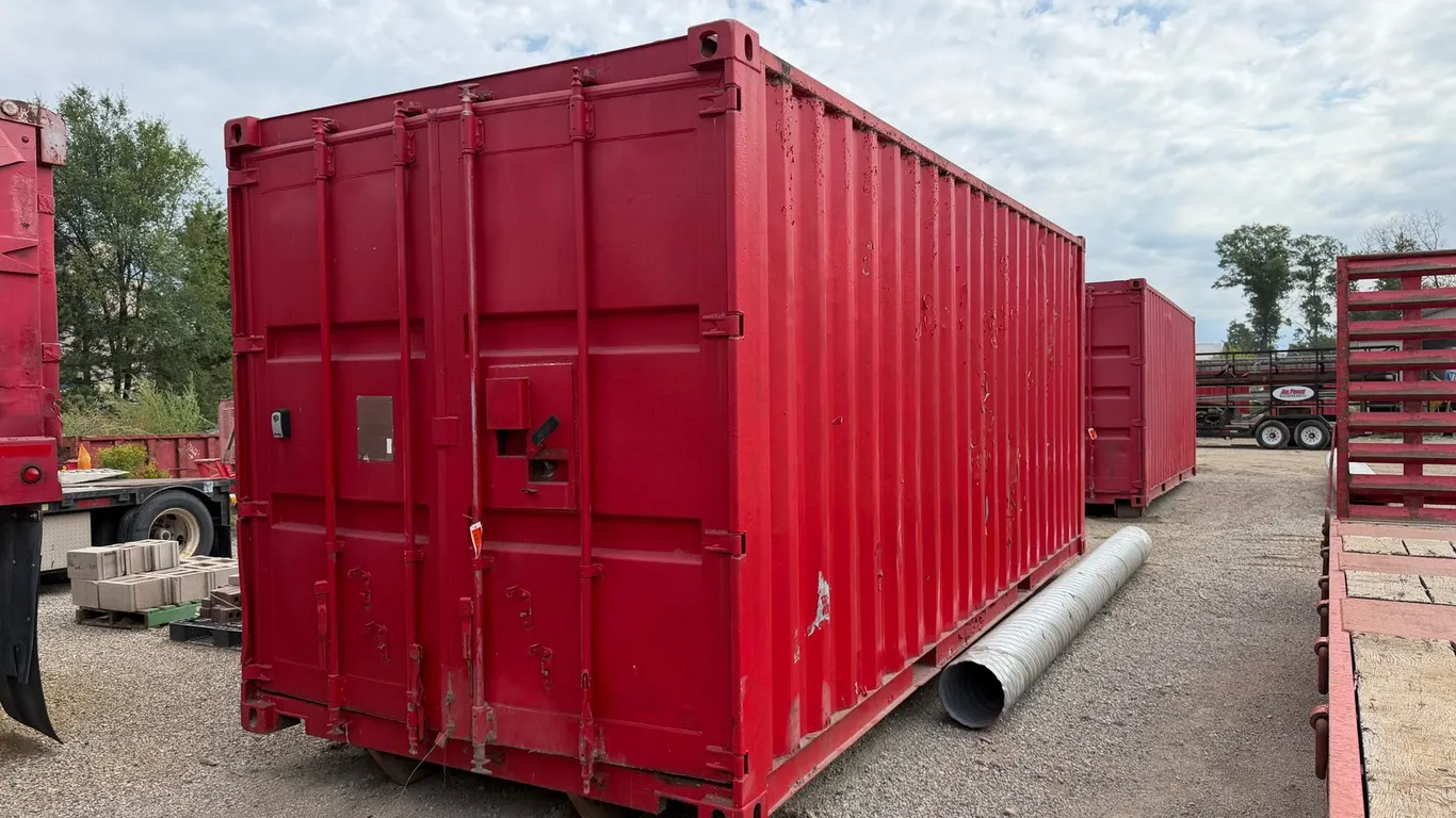 20' Sea Container With Cable Hook & Roll-Off Rails