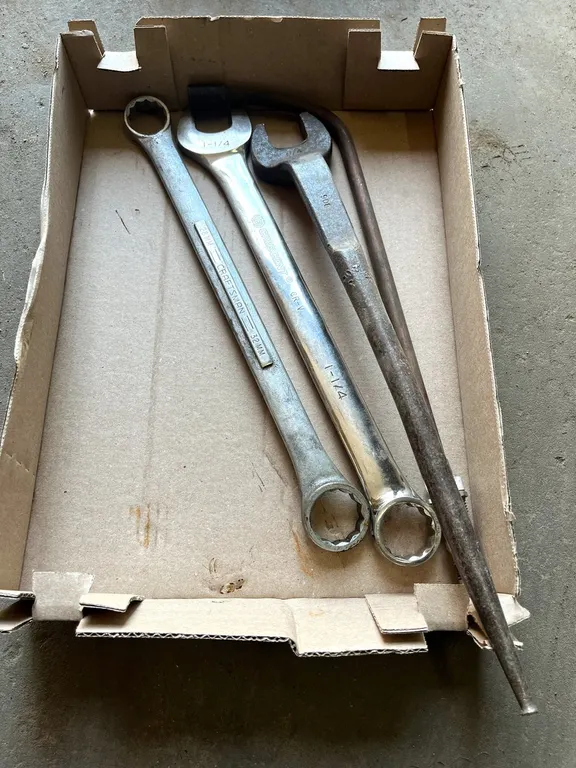 (3) Metal Wrenches and (1) Torch