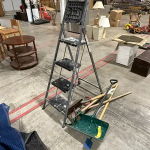 Ladder, Shovel, Clamp, Adjustable Wrench and Garden Tools