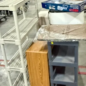(2) Shelves, Bookshelf, Plastic Cabinet and 18qt Roaster