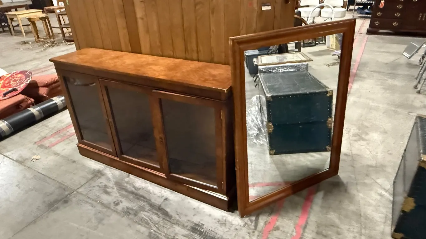 Bookshelf and Mirror