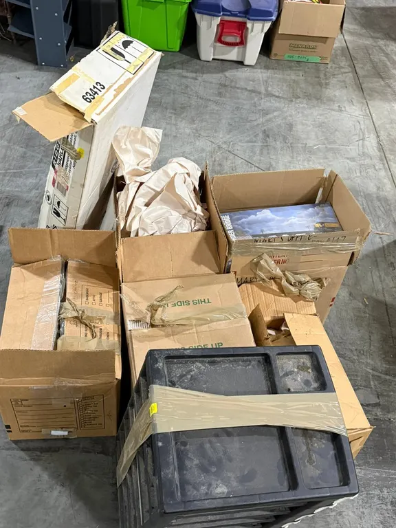 Assorted Model Train Tracks, Buildings, and Accessories