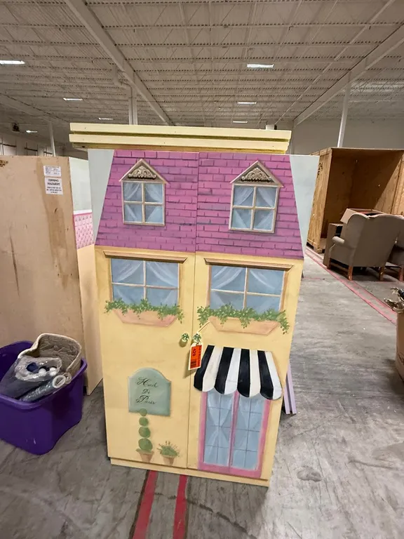 Hand Painted "Hotel De Pairs" Cabinet