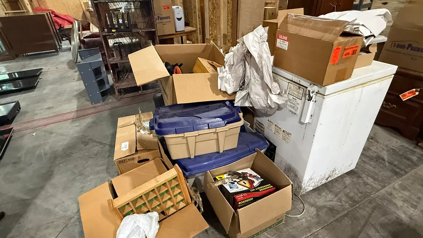 (5) Boxes and Freezer