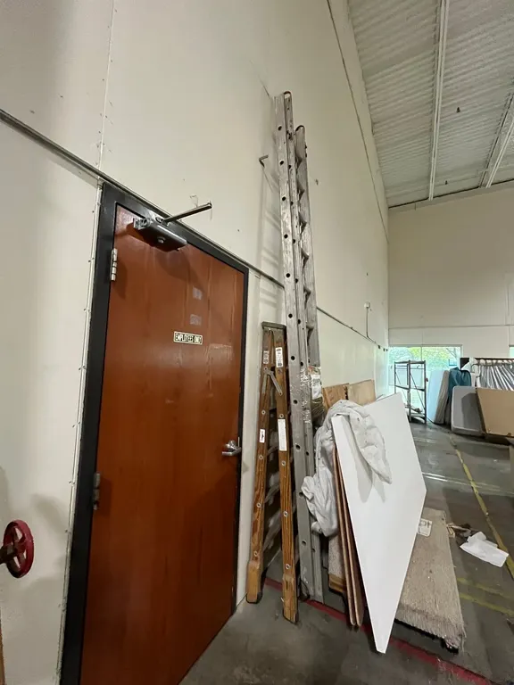(2) Ladders and Rolling Cart and Crate with Contents