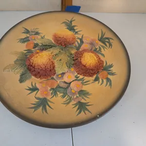 Vintage Bossons chrysanthemums 3D chalkware wall plaque