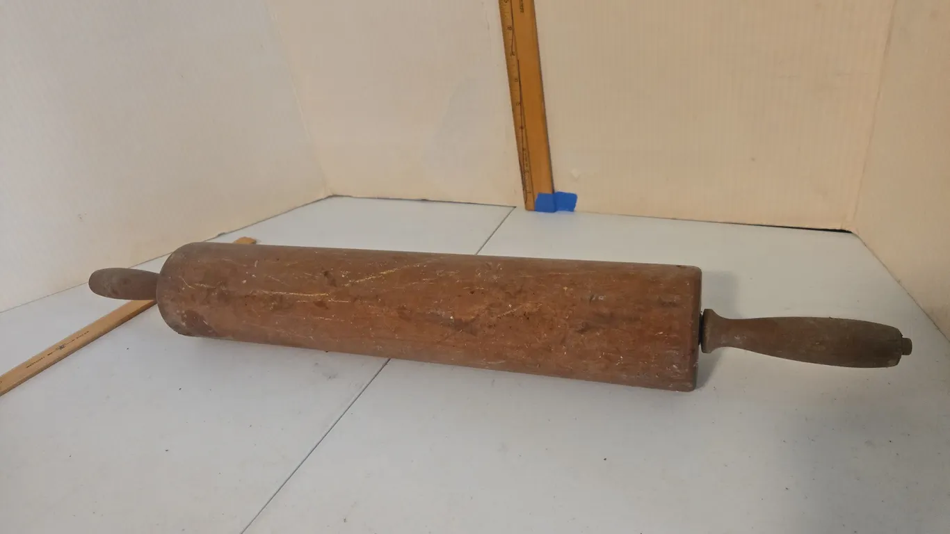 Vintage wooden large rolling pin