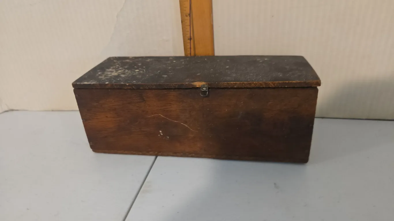 Antique wooden cigar box