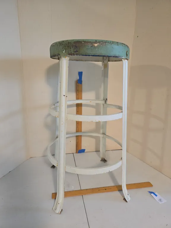 Vintage steel barstool