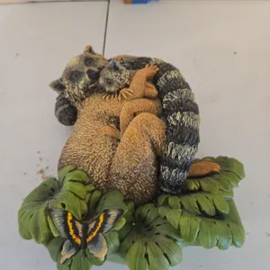 Vintage bossons of England Lemurs mother lemun with baby