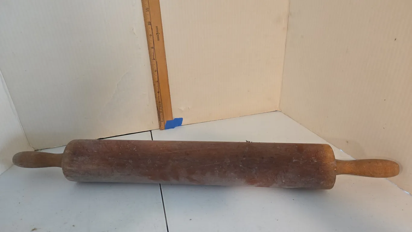 Vintage large wooden rolling pin