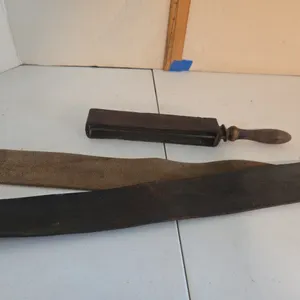 Vintage barbers straight razor sharpening strops