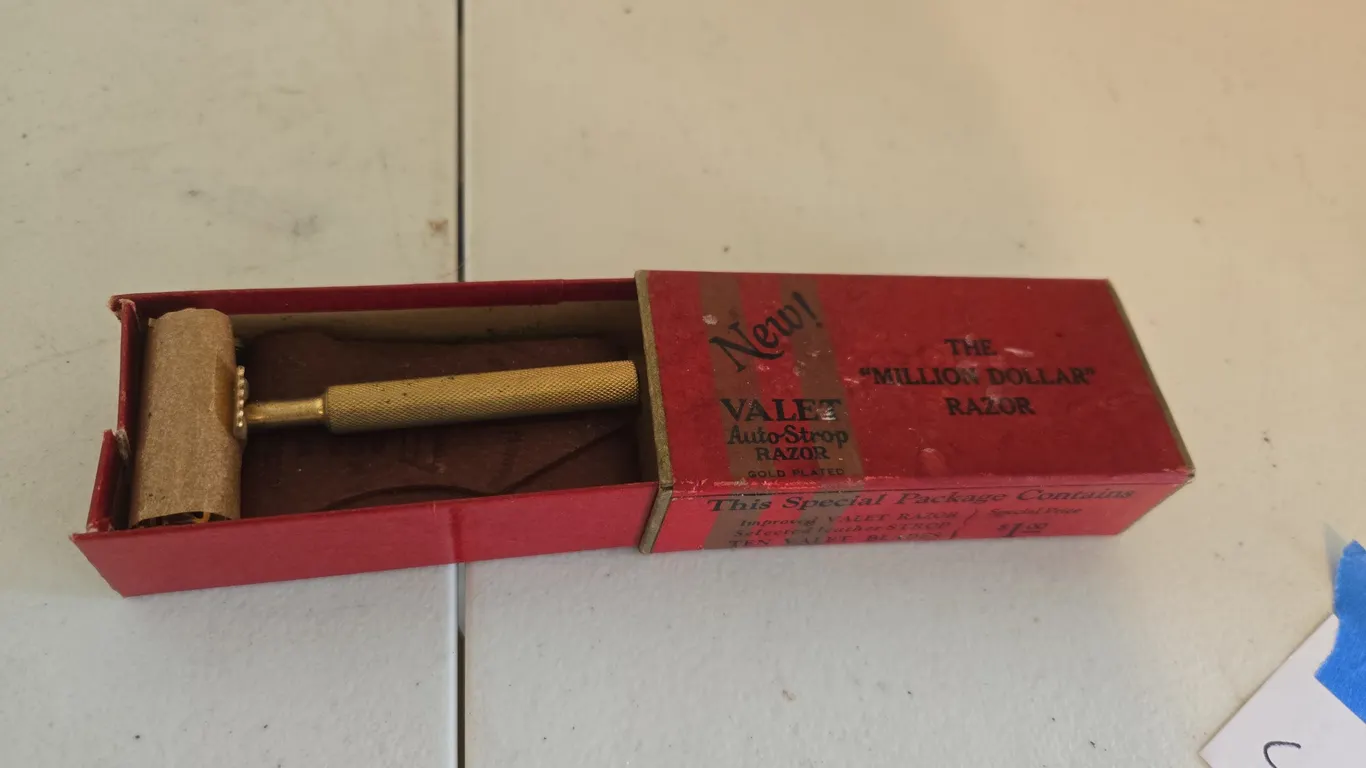 Vintage valet autostrop safety razor million dollar razor