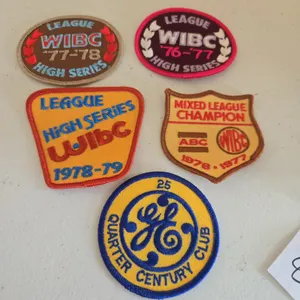 Vintage 1970s WIBC league bowling patches