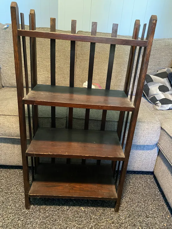 Small antique oak missions style bookcase