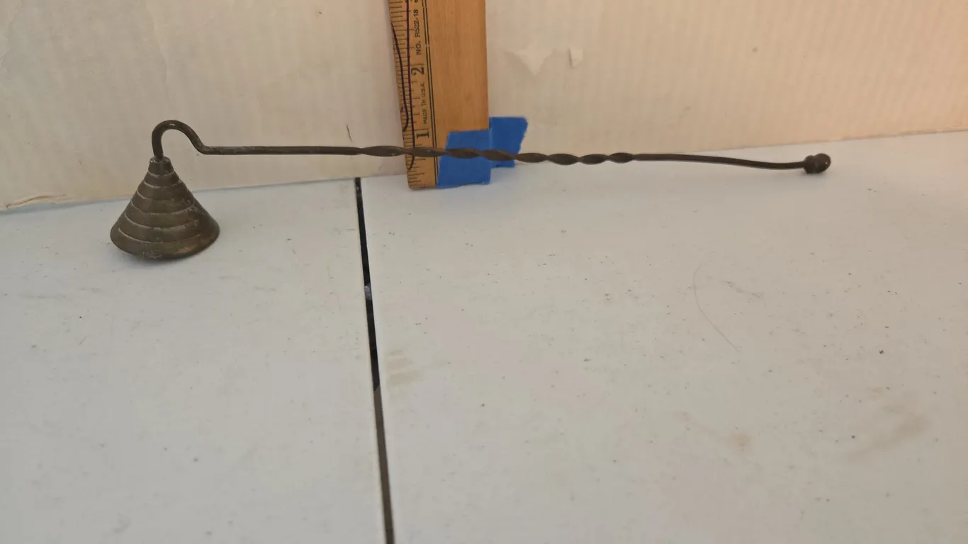 Antique solid copper candle snuffer