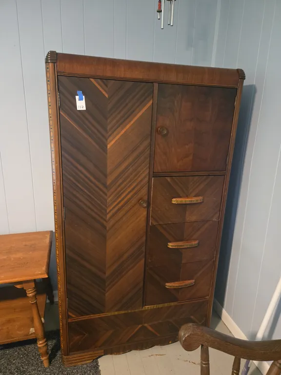vintage Art Deco waterfall chifferobe