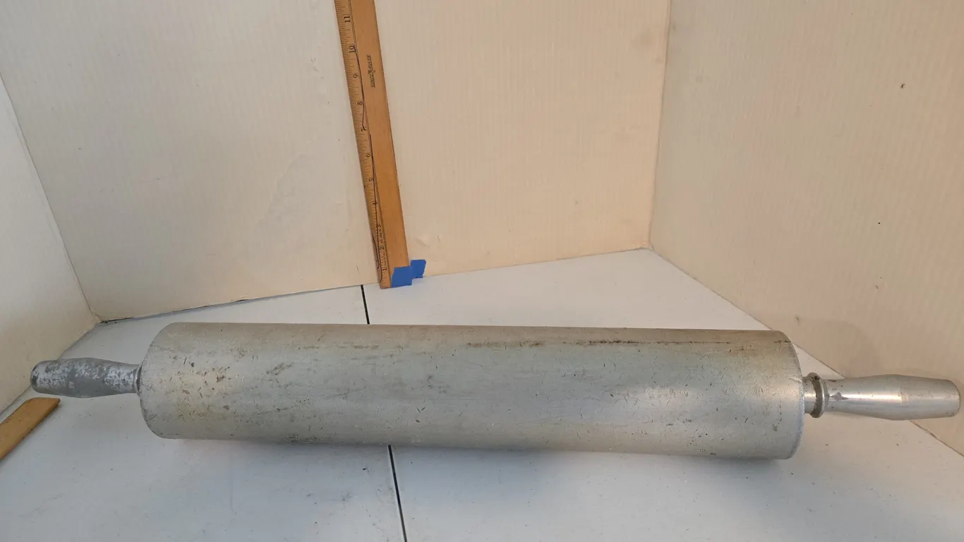 Vintage large aluminum rolling pin