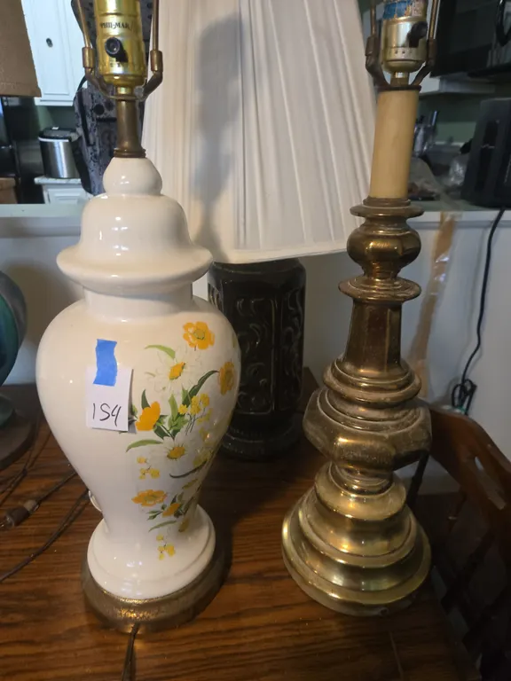 Vintage living room table lamps