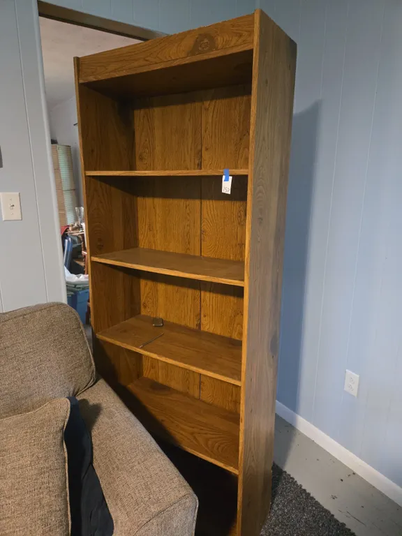 Wooden shelving unit