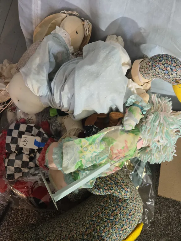 Vintage primitive style stuffed animals