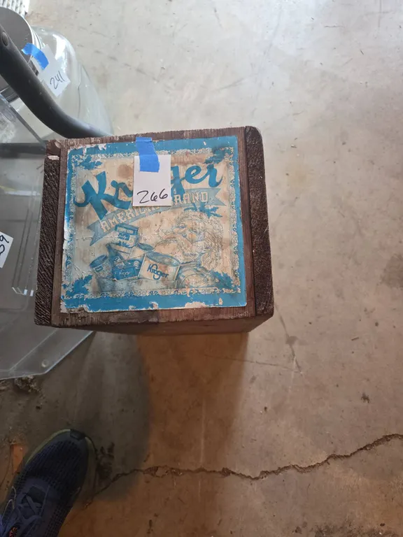 Vintage wooden Krogers grocery crate