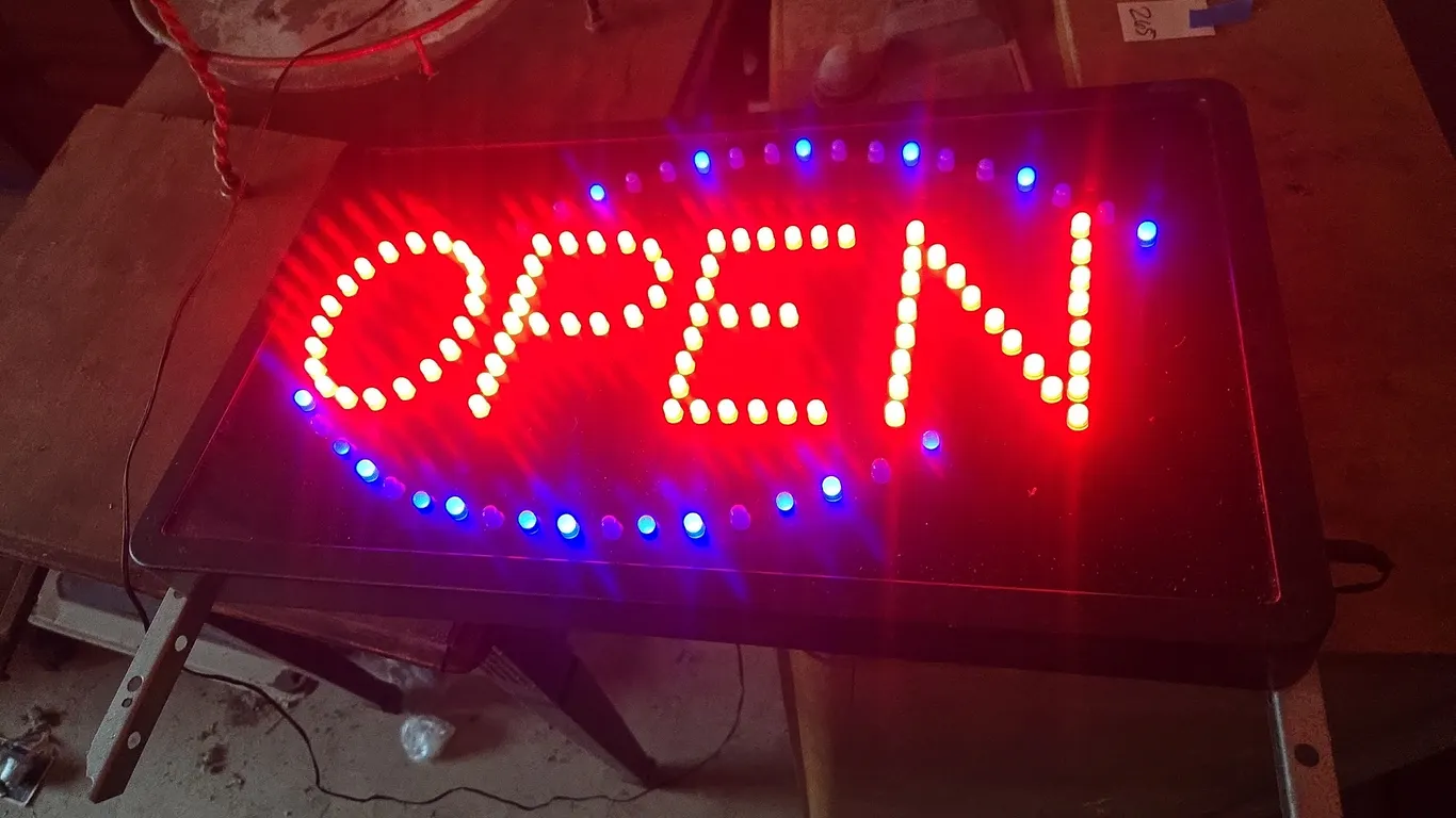 Electric LED store business open sign