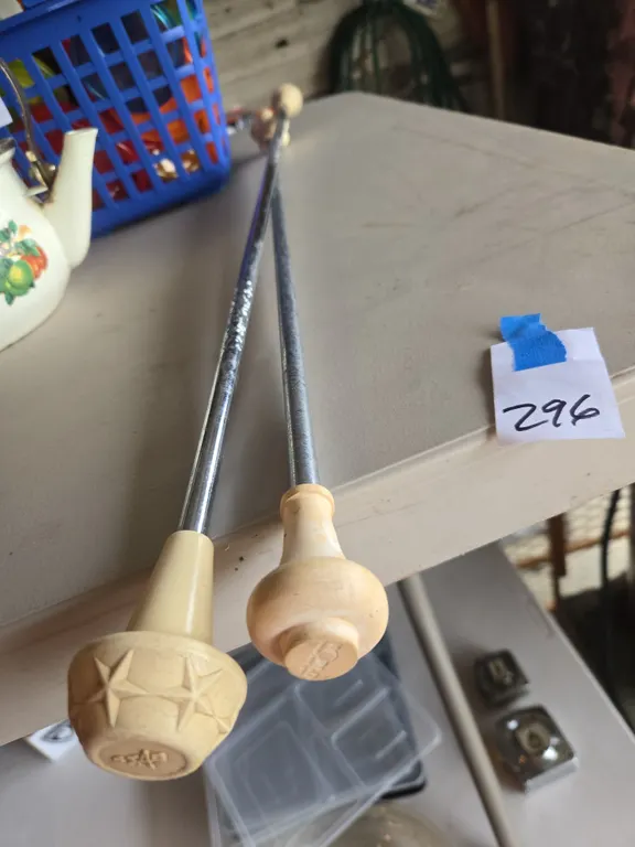 Vintage metal baton sticks