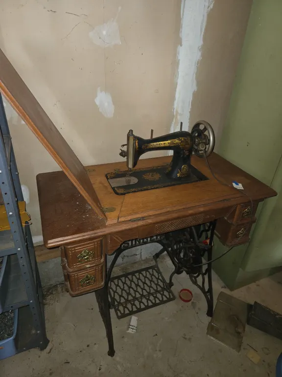 Antique Singer brand treadle sewing machine