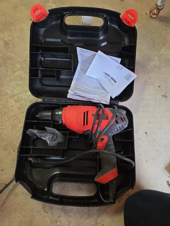 Black & Decker brand drill and circular saw