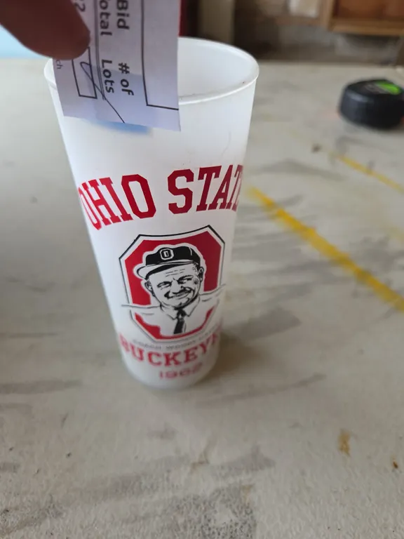 Vintage 1962 Ohio State buckeyes football commemorative glass