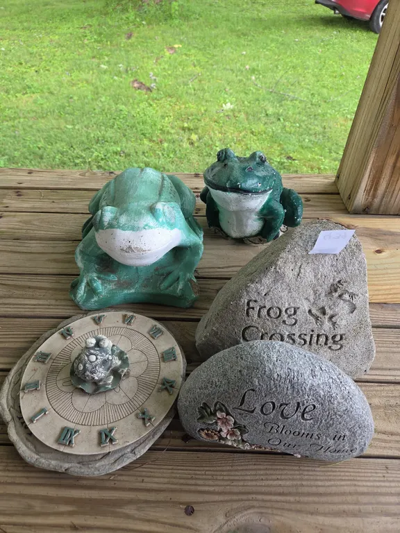 Frog concrete lawn ornaments collection