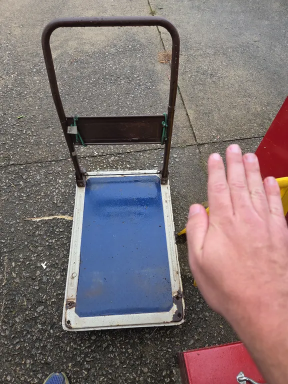 Vintage metal rolling cart