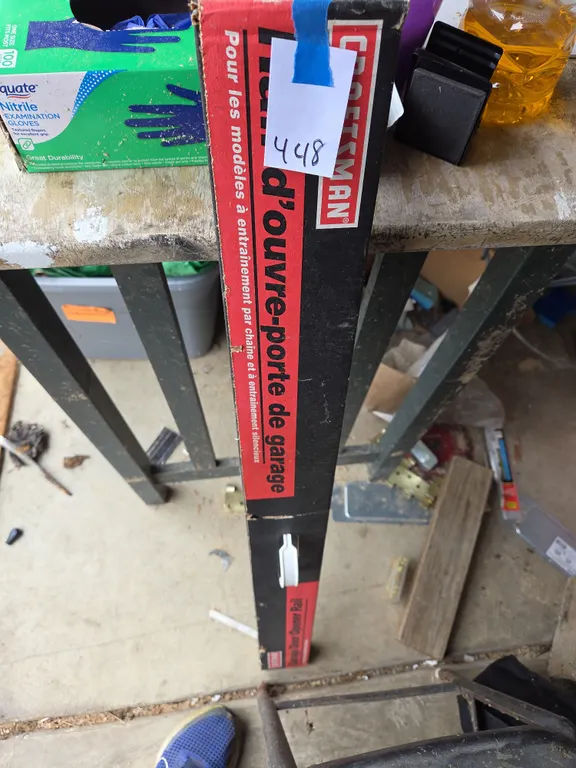 New inbox Craftsman garage door opening rail