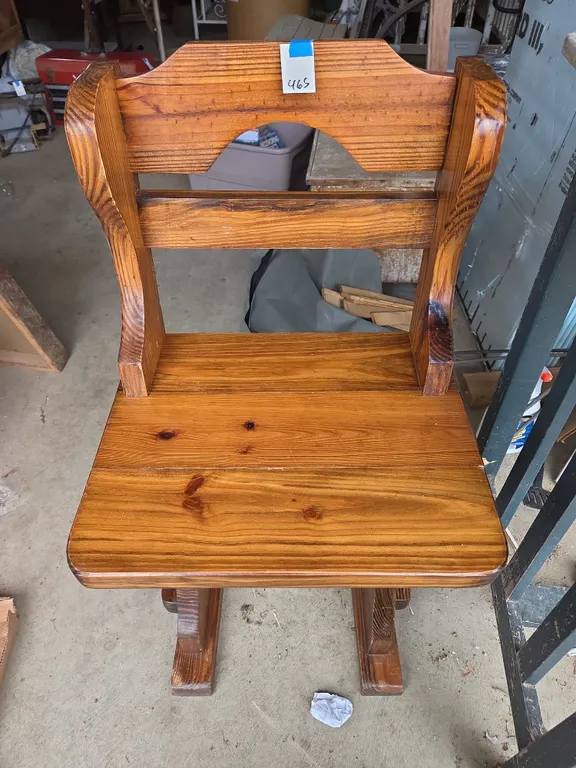Vintage cabin style wooden chair