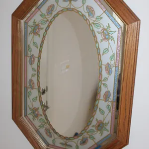 Octagonal Floral Mirror