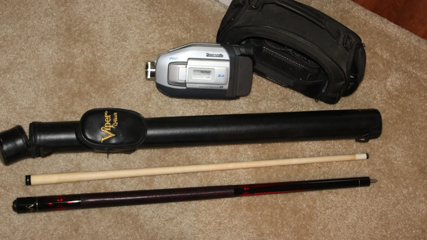 Panasonic Camcorder & Viper Pool Cue