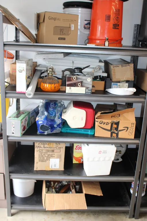 Garage Shelf & Contents