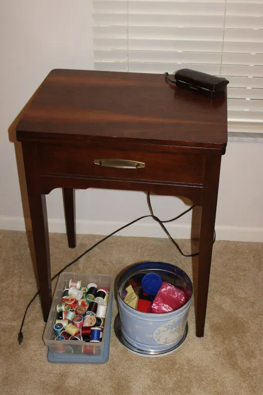 Singer Sewing Table & Supplies