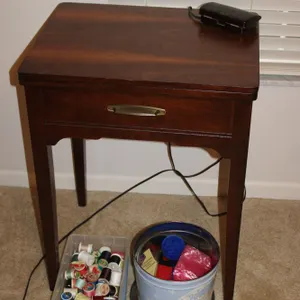 Singer Sewing Table & Supplies